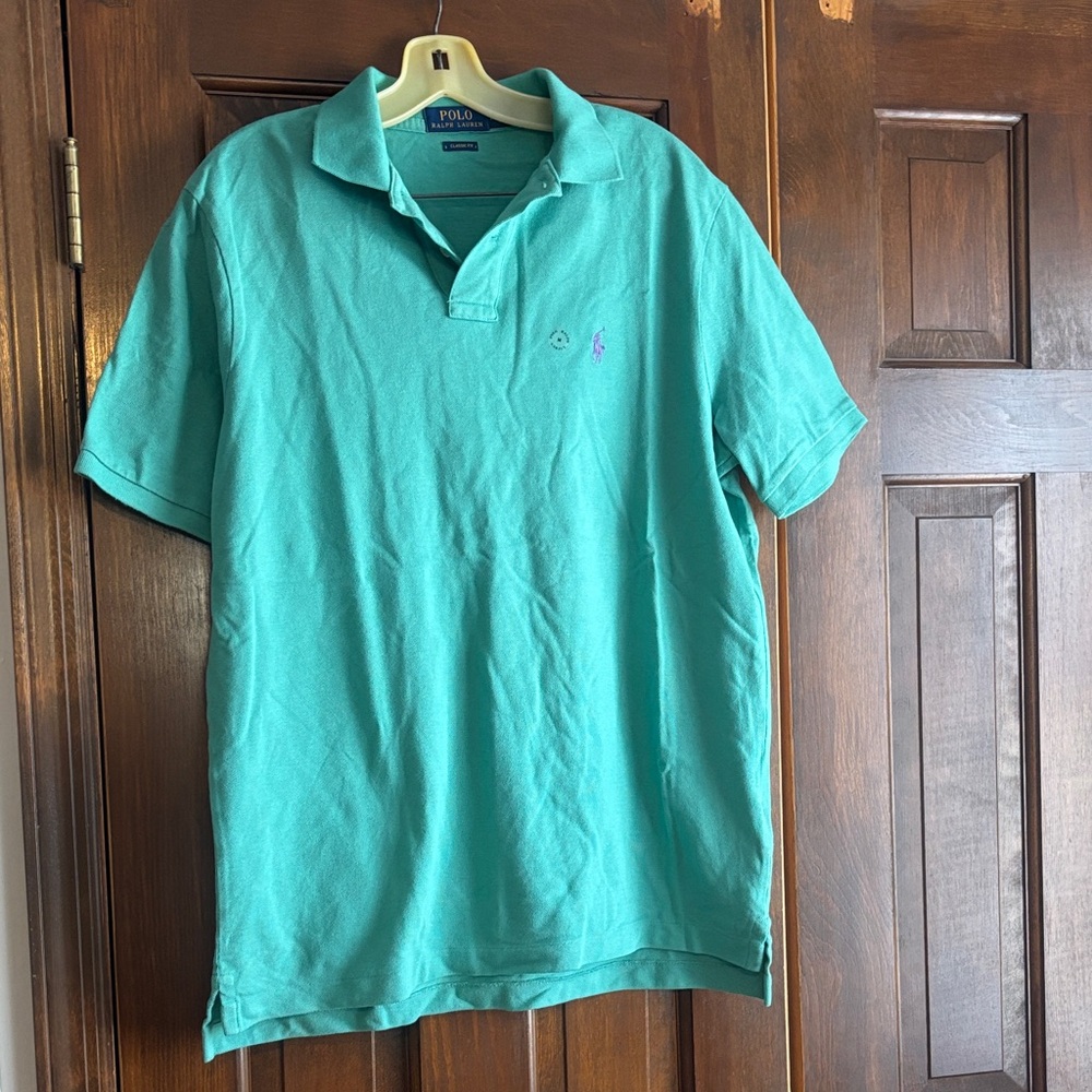 Polo by Ralph Lauren Men's Aqua Polo Shirt